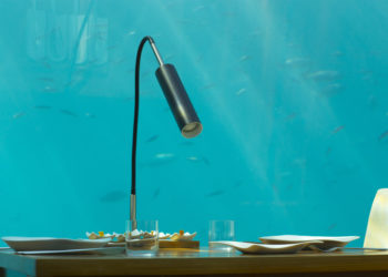 Enjoy meals at the largest underwater restaurant